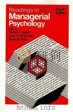 READING IN MANAGERIAL PSYCHOLOGY FOURTH EDITION 1989 PDF电子版封面 0226469921