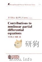 Pitman Research Notes In Mathematics Series 155 Contributions To Nonlinear Partial Differential Equa（1987 PDF版）