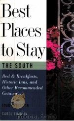 BEST PLACES TO STAY THE SOUTH FOURTH EDITION 1998 PDF电子版封面 0395869404