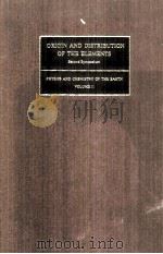 ORIGIN AND DISTRIBUTION OF THE ELEMENTS（1979 PDF版）