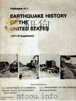 EARTHQUAKE HITORY OF THE UNITED STATES (1971-76 SUPPLEMENT) 1979 PDF电子版封面