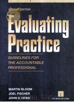 EVALUATING PRACTICE:GUIDELINES FOR THE ACCOUNTABLE PROFESSIONAL SECOND EDITION 1995 PDF电子版封面 0132927640