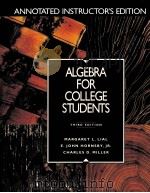 ALGEBRA FOR COLLEGE STUDENTS THIRD EDITION ANNOTATED INSTRUCTOR'S EDITION 1996 PDF电子版封面 0673995461