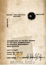 DETERMINATION OF THE HEAT BALANCE OF THE EARTH:INTERPRETATION OF RADIATION MEASUREMENTS FROM SATELLI（1977 PDF版）