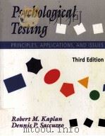 PSYCHOLOGICAL TESTING THIRD EDITION 1993 PDF电子版封面 0534162304