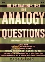 MILLER ANALOGIES TEST 1400 ANALOGY QUESTIONS（1969 PDF版）