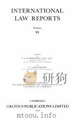 INTERNATIONAL LAW REPORTS VOLUME 91（1993 PDF版）
