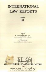 INTERNATIONAL LAW REPORTS VOLUME 58（1980 PDF版）