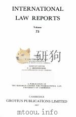 INTERNATIONAL LAW REPORTS VOLUME 73（1987 PDF版）