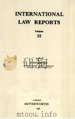 INTERNATIONAL LAW REPORTS VOLUME 32（1966 PDF版）