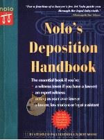 NOLO'S DEPOSITION HANDBOOK 1999 PDF电子版封面 0873375386