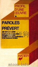 PAROLES PREVERT 1972 PDF电子版封面 ARNAUD LASTER
