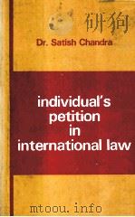 INDIVIUAL'S PETITION IN INTERNATIONAL LAW 1985 PDF电子版封面