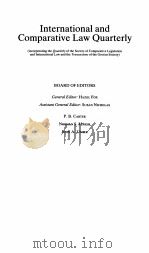 THE INTERNATIONAL AND COMPARATIVE LAW QUARTERLY VOLUME 37 1988 PDF电子版封面