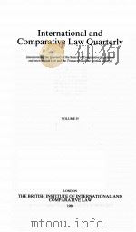 THE INTERNATIONAL AND COMPARATIVE LAW QUARTERLY VOLUME 35 1986 PDF电子版封面