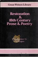 RESTORATION AND 18TH CENTURY PROSE AND POETRY   1983  PDF电子版封面    PAT ROGERS 