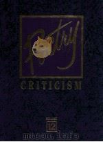 POETRY CRITICISM VOLUME 12 1995 PDF电子版封面 JANE KELLY KOSEK