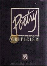 POETRY CRITICISM VOLUME 23（1999 PDF版）