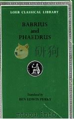BABRIUS AND PHAEDRUS 1990 PDF电子版封面 BEN EDWIN PERRY