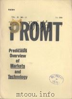 PREDICASTS OVERVIEW OF MARKETS AND TECHNOLOGY VOL.86 NO.10 OCT 1994 1994 PDF电子版封面