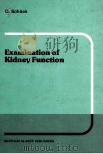 EXAMINATION OF KIDNEY FUNCTION 1984 PDF电子版封面 0898395652 O.SCHUCK