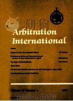 ARBITRATION INTERNATIONAL VOLUME 10 NUMBER 4 1994 1994 PDF电子版封面