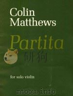 PARTITA FOR SOLO VIOLIN 1977 PDF电子版封面