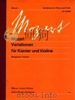 MOZART VARIATIONEN FUR KLAVIER UND VIOLINE   1979  PDF电子版封面     