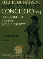 KARL STAMITZ CONCERTO NO 4 PDF电子版封面