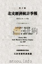 北支経済統計季報 昭和12年7月版 第三號 昭和12.08 PDF电子版封面 阿部勇編