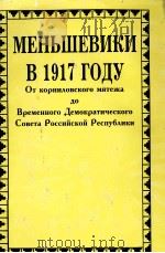 МЕНЪЩЕВИКИ В 1917 ГОДУ том 3 1996 PDF电子版封面 5860040253