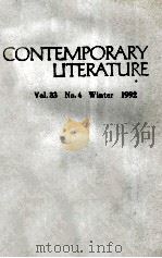 CONTEMPORARY LITERATURE WINTER 1992 1998 PDF电子版封面
