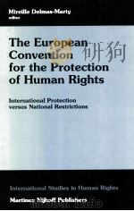 HEE EUROPEAN CONVENTION FOR THE PROTECTION OF HUMAN RIGHTS:INTERNATIONAL PROTCTION VERSUS NATONAL RE 1992 PDF电子版封面 079231283X MIREILLE DELMAS-MARTY