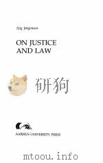 ON%JUSTICE AND LAW 1996 PDF电子版封面 8772886145 STIG JORGENSEN