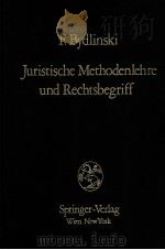 JURISTISCHE METHODENLEHRE UND RECHSBEGRIFF 1982 PDF电子版封面 0387817239 F.BYDLINSKI