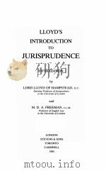 LLOYD'S INTRODUCTION TO JURISPRUDENCE 1985 PDF电子版封面 0459382608