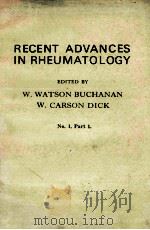 RECENT ADVANCES IN RHEUMATOLOGY NUMBER ONE 1976 PDF电子版封面 0443013616