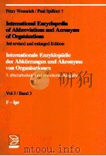 International Encyclopedia of Abbreviations and Acronyms of organizations vol3/band 3 1992 PDF电子版封面 3598221606
