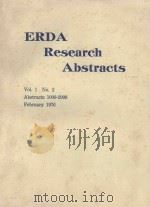 ERDA ENERGY RESEARCH ABSTRACTS  VOL.1 NO.2 ABSTRACTS 1000-2999 FEBRUARY 1976（1976 PDF版）