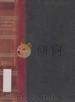 CRIMINAL APPEALS REPORTER SUPREME COURT 1980 1980 PDF电子版封面