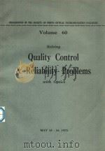 PROCEEDINGS OF THE SOCIETY OF PHOTO-OPTICAL INSTRUMENTATION ENGINEERS VOLUME 60 SOLVING QUALITY CONT 1975 PDF电子版封面