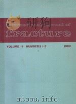 INTERNATIONAL JOURNAL OF FRACTURE VOLUME 16 NUMERS1-3 1980 PDF电子版封面 M.L.WILLIAMS