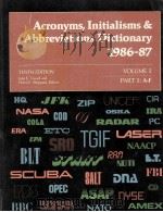 ACRONYMS INITIALISMS ABBREVIATIONS DICTIONARY TENTH EDITION 1986-87 VOLUMIE I PART 1 A-F 1985 PDF电子版封面 0810306832 JULIE E.TOWELL AND HELEN E.SHE