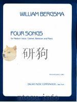 four songs for clarinet bassoon medium vioce piano   1986  PDF电子版封面     