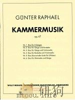 Kammermusik op.47 Nr.1 Duo fur 2 Geigen（1959 PDF版）