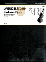 Lied Ohne Worte fur Violoncello and piano CB 162 1997 PDF电子版封面