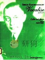Vocalise Op.34 No.14 for cello and piano Piano accompaniment 1916 PDF电子版封面