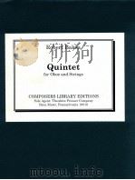 Quintet for Oboe and Strings 1976 PDF电子版封面 Robert Baksa