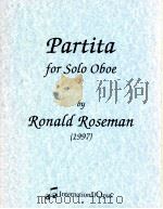 Partita for Solo Oboe 1998 PDF电子版封面