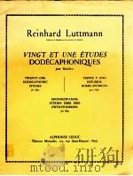 VINGT ET UNE ETUDES DODECAPHONIQUES pour hautbois Twenty-One Dodecaphonic Studies for oboe 1969 PDF电子版封面
